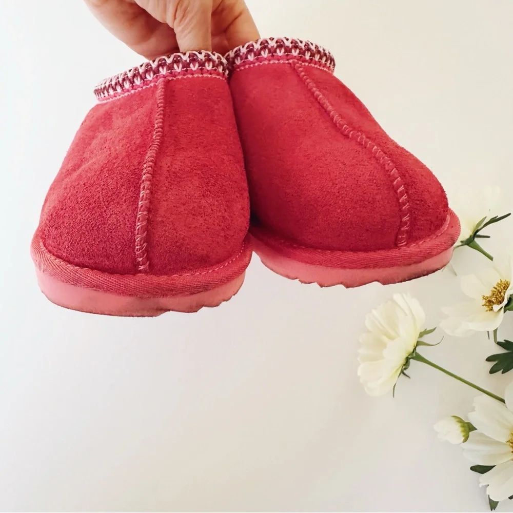 UGG Tasman II Suede Slippers Pink Bloom